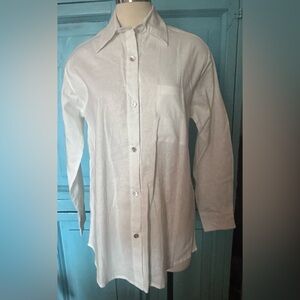 Women's Elegant White Button-Down Shirt